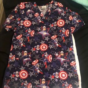 Captain America Scrub Top 🇺🇸